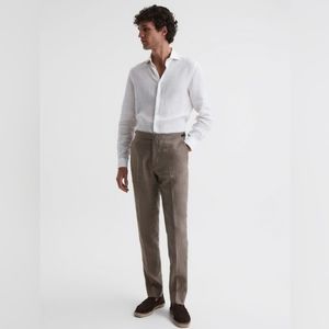 Reiss Men's Kin Linen Formal Trouser